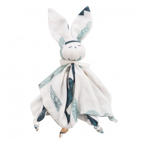 SAMIBOO - DouDou Schmusehäschen aus 100 % Bambus + Silver Plus Protection - FOREST