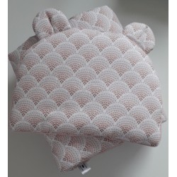 SAMIBOO - Bettwäsche aus 100% Baumwollsatin mit "FÜLLUNG" 75x100cm mit ÖHRCHEN - DROPS
