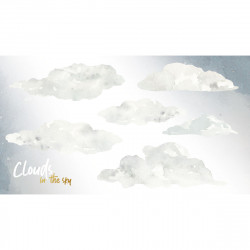 DEKORNIK hochwertige Wandsticker Clouds in the sky