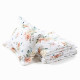 QBANA MAMA - Bettwäsche aus 100% Baumwolle mit "FÜLLUNG" 150x200cm - VINTAGE FLOWERS