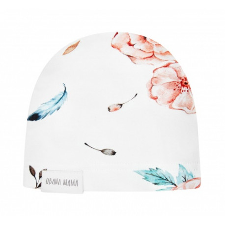 QBANA MAMA - Newborn Mütze aus 100 % Baumwolle - VINTAGE FLOWERS