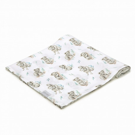 QBANA MAMA fließende Swaddledecke aus 100% Bambus 110x110cm - KOALA