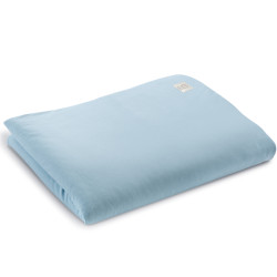 YOSOY- Bettdecke aus 100% Eco Baumwolljersey mit "FÜLLUNG" 100x75cm - BLUE SKY